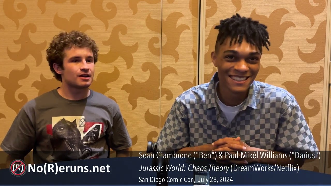 Sean Giambrone & Paul-Mikél Williams Discuss Season 2 of JURASSIC WORLD: CHAOS THOERY (SDCC 2024)