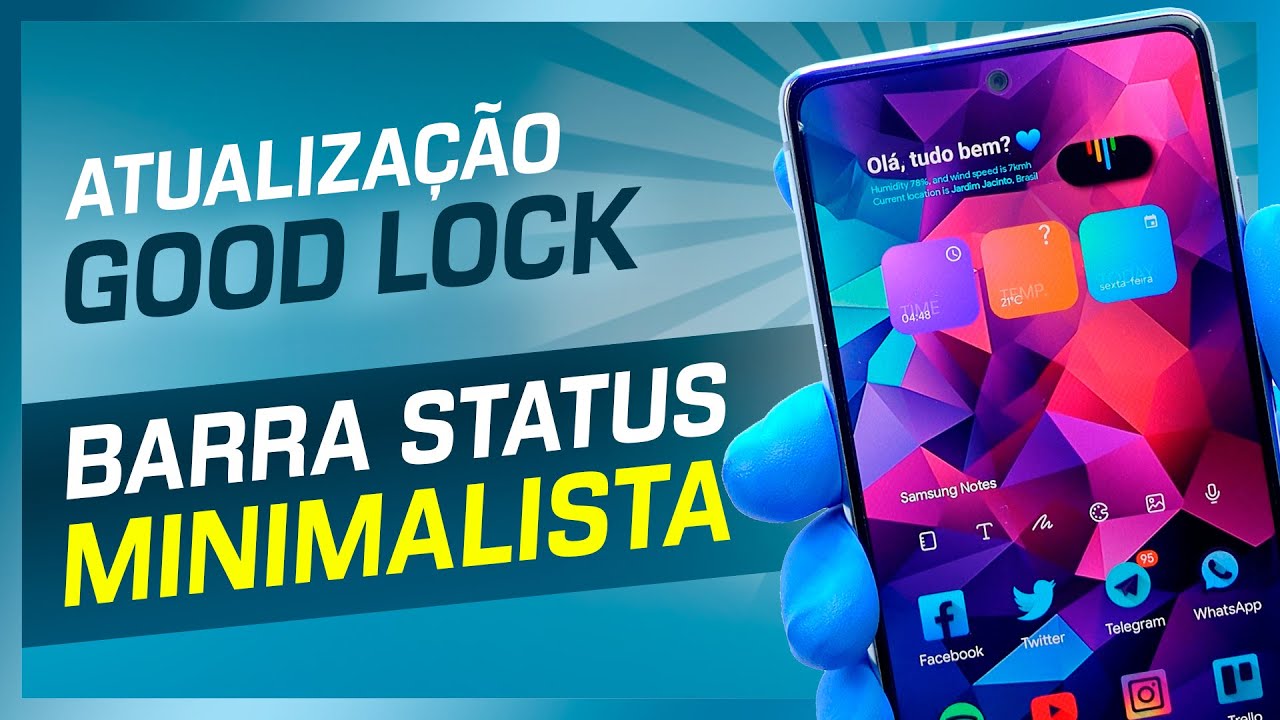 🔵 Barra de status 100% MINIMALISTA \\ Atualização Goodlock: Keyscafe e Quickstar