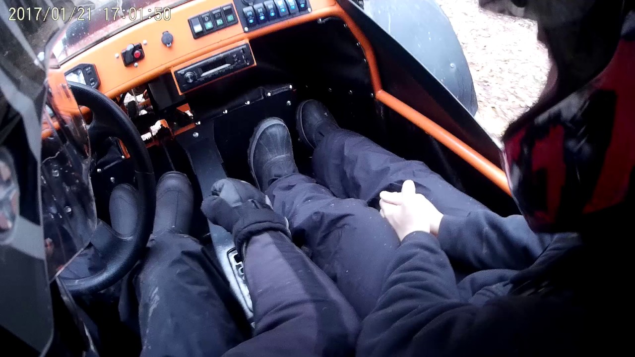 BMS 800 V-Twin off road 4wd buggy. Logging trail. Winter season. Upstate NY