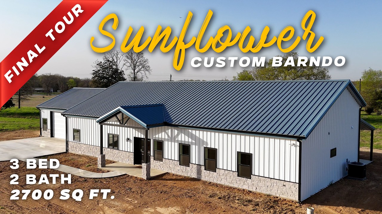 The SUNFLOWER is a 3 BR Dream Home! |  How much does this Custom Barndominium Cost?