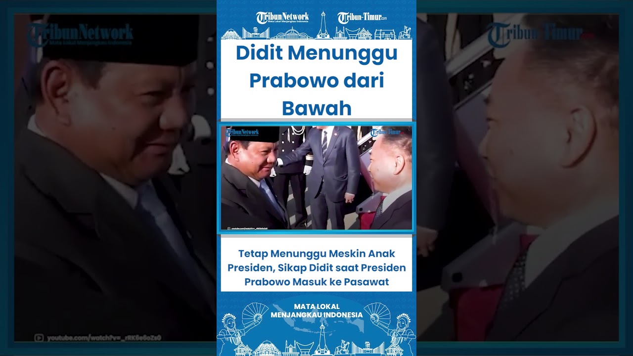 SHORT Tetap Menunggu Meskin Anak Presiden, Sikap Didit saat Presiden Prabowo Masuk ke Pasawat