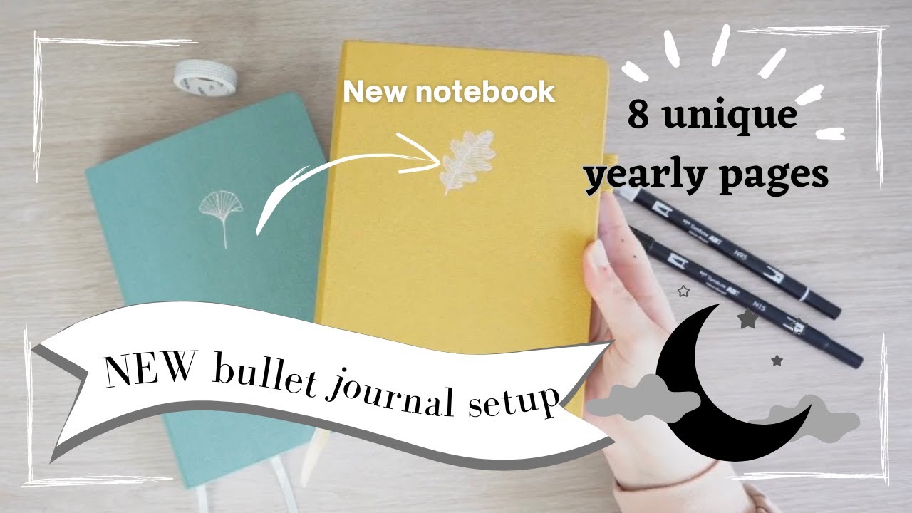 starting a NEW bullet journal NEW notebook migrating yearly setup | plan with me 2023!