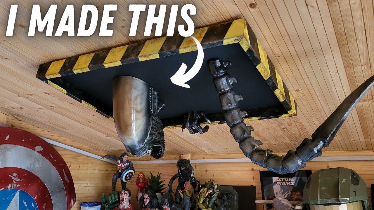 How To 3D Print An Alien Emerging from Wall Or Ceiling