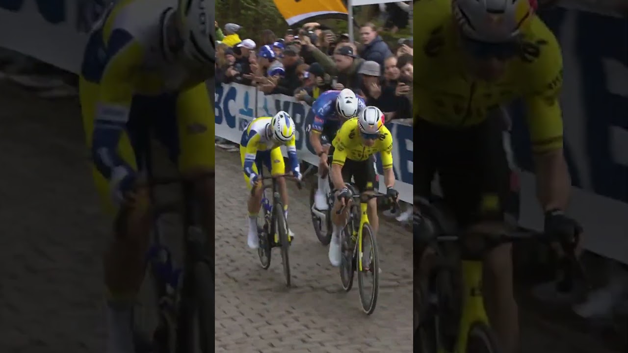 Wout van Aert breekt de koers open met machtsontplooiing op de 2e keer Kemmelberg! #IFF #wielrennen