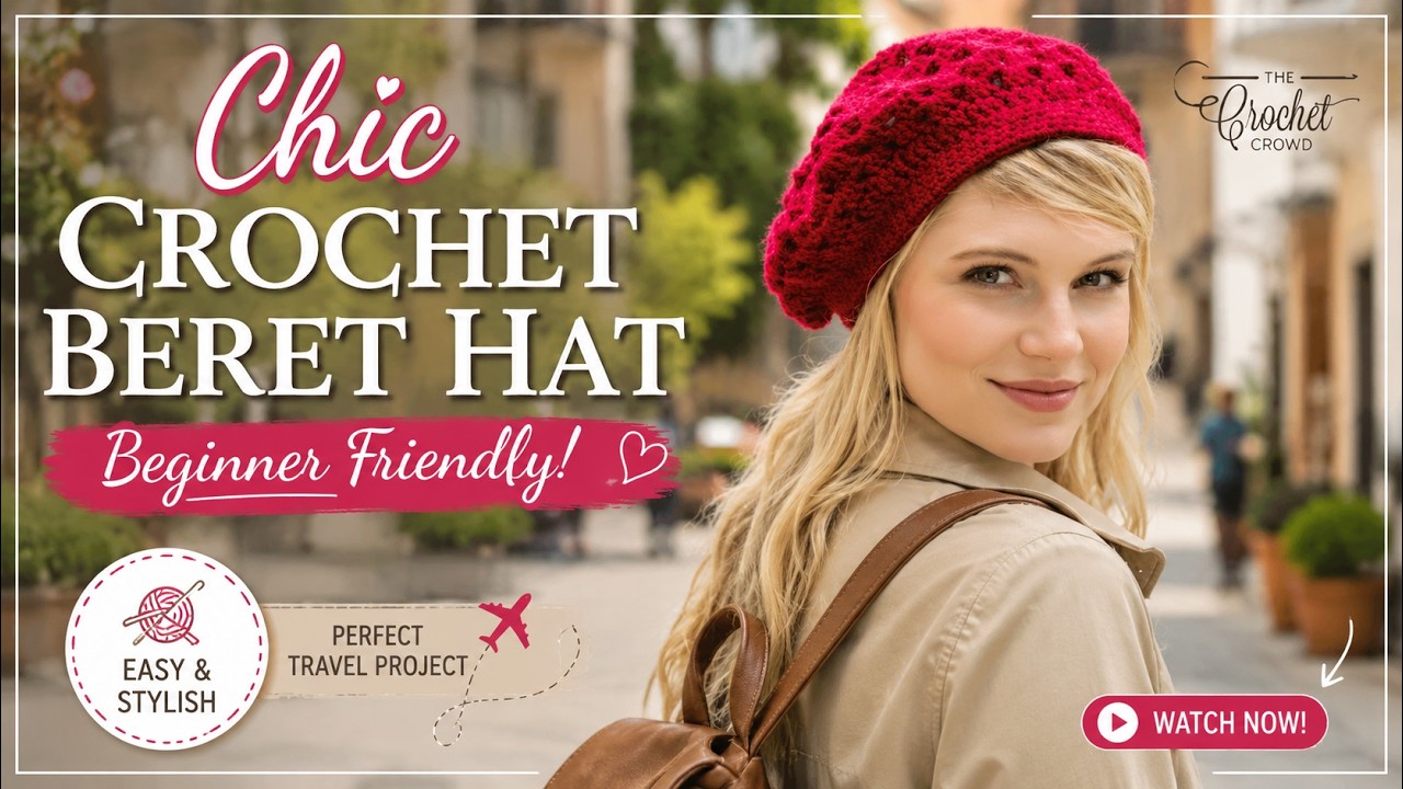How to Crochet Easy Beret Hat for Adults