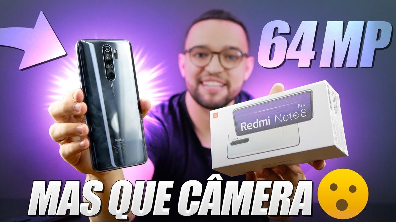 Redmi Note 8 Pro com 64 MEGAPIXELS na CÂMERA 😮 Unboxing e Comentários!!