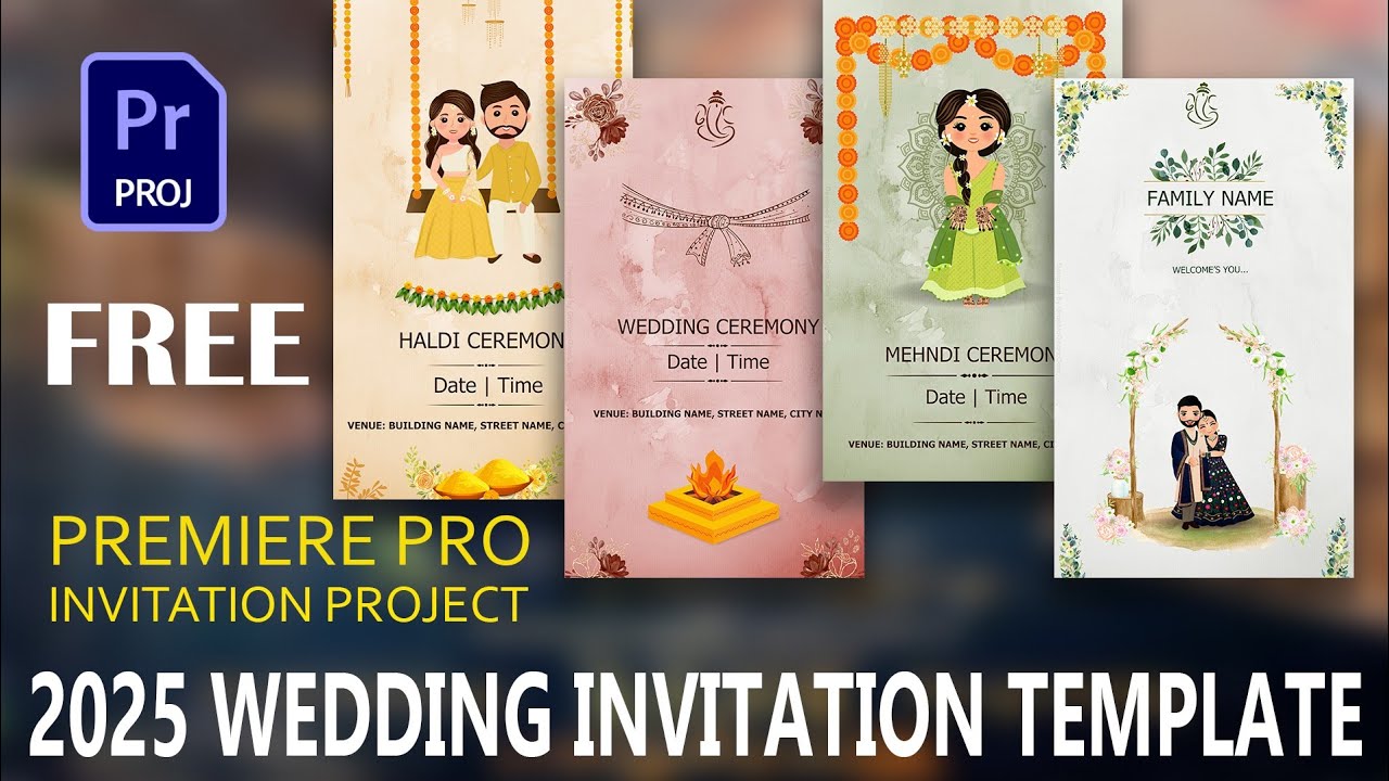 2025 WEDDING INVITATION TEMPLATE -FREE PREMIER PRO PROJECT