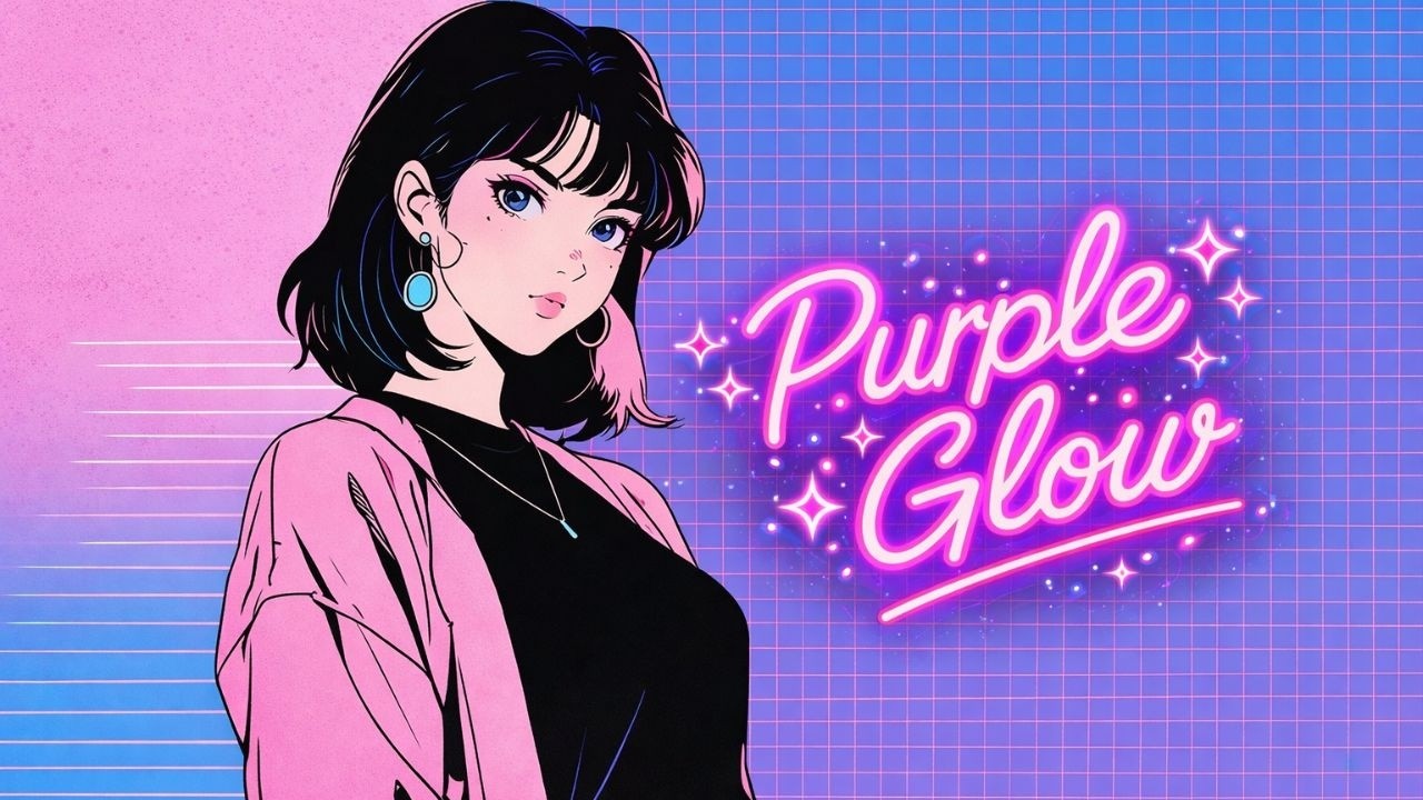 Synthwave | Purple Glow パープルグロウ | Aesthetic | Retro | Anime