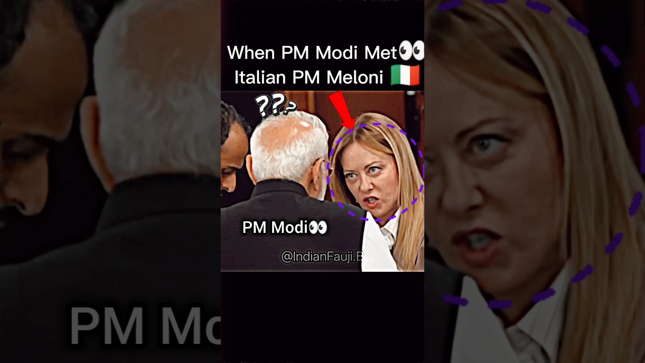 🇮🇳-PM Modi Met Italian PM Meloni On Reaction.🗿🇮🇹☠️ #pmmodi #modi #meloni #italy #leadership