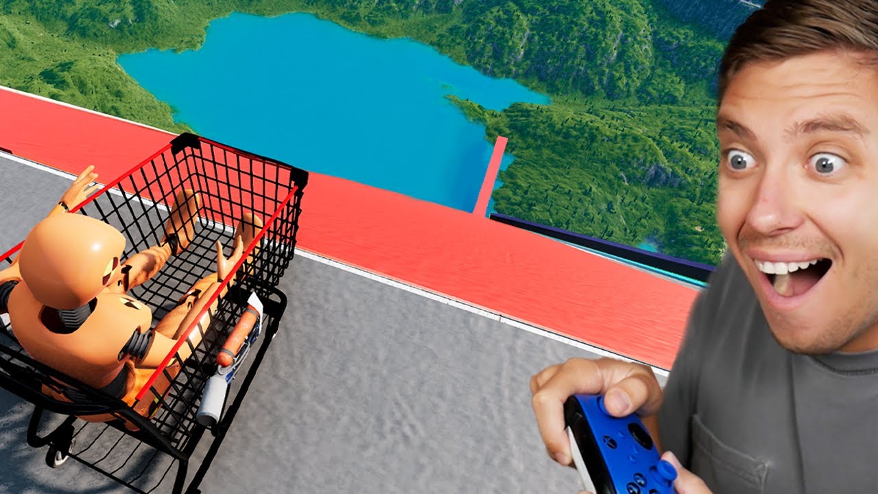 Shopping Cart vs Impossible Ramps (beamNG)