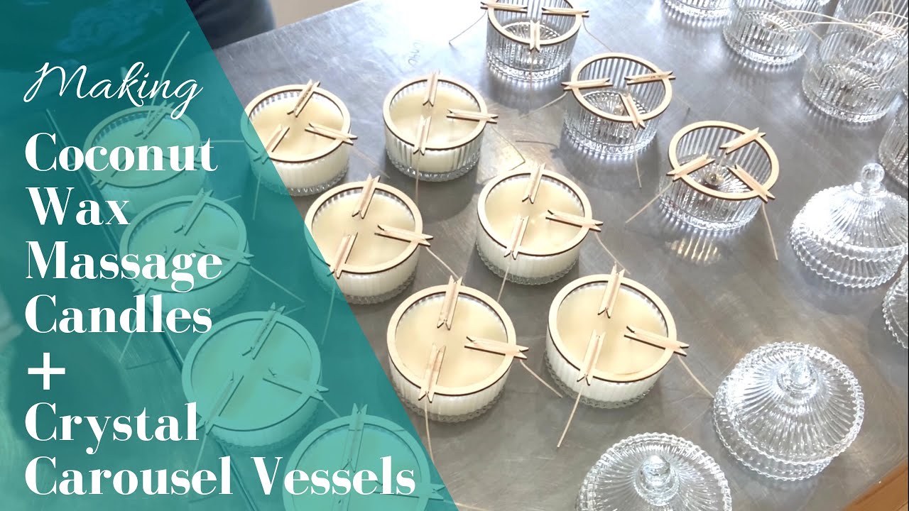 Изготовление массажных свечей из кокосового воска | С @Sixteen Seventeen Wholesale Candle Glass и...