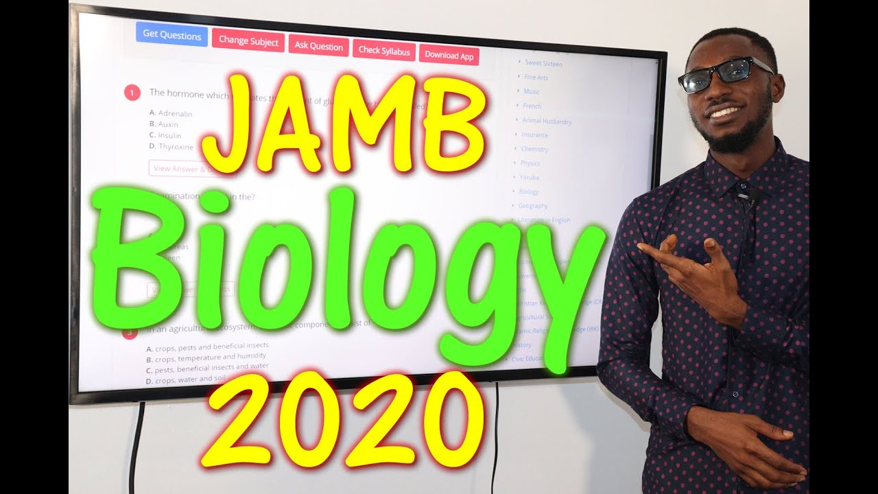 JAMB CBT Biology 2020 Past Questions 1 - 20