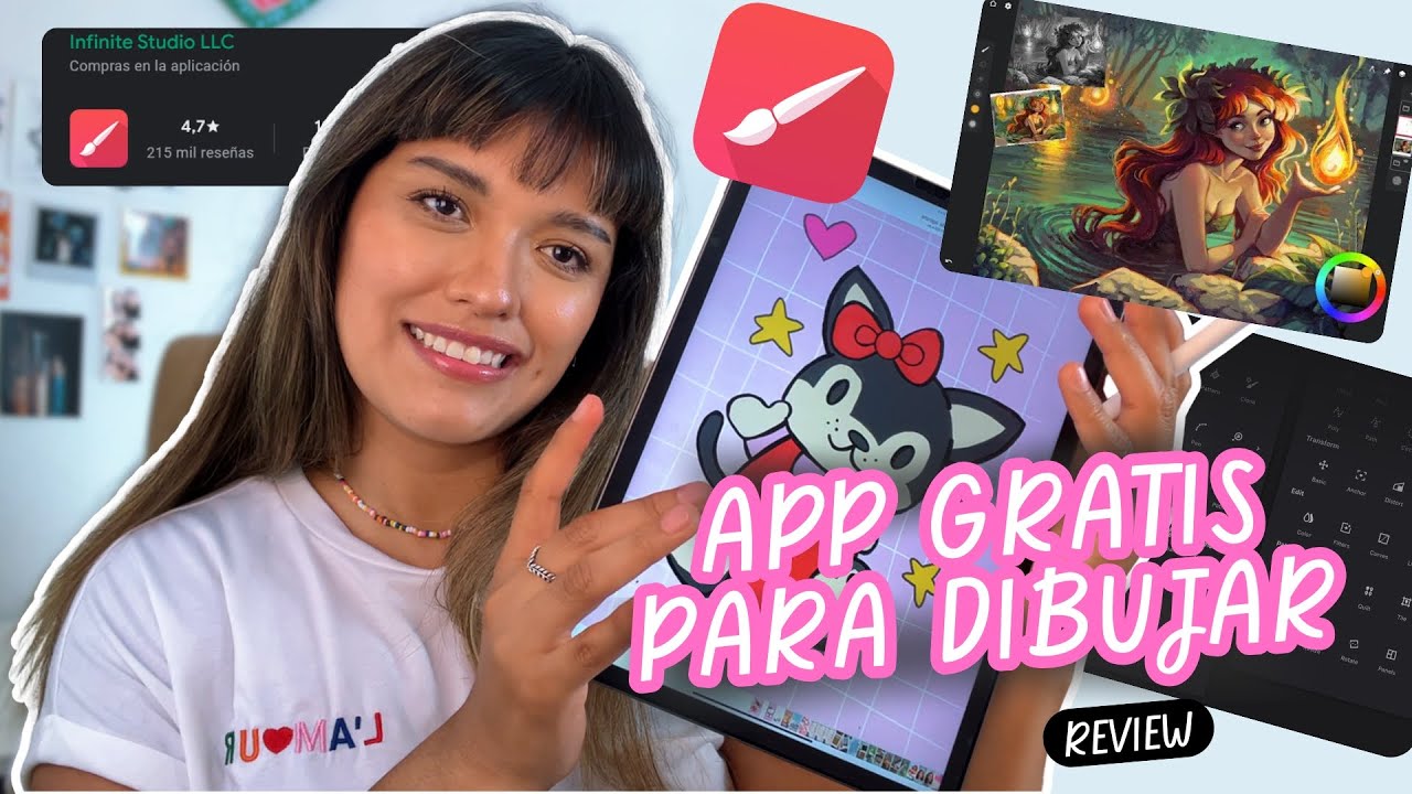 Probando Infinite Painter  🎨 &iexcl;mi APP GRATIS para dibujar en iPad!
