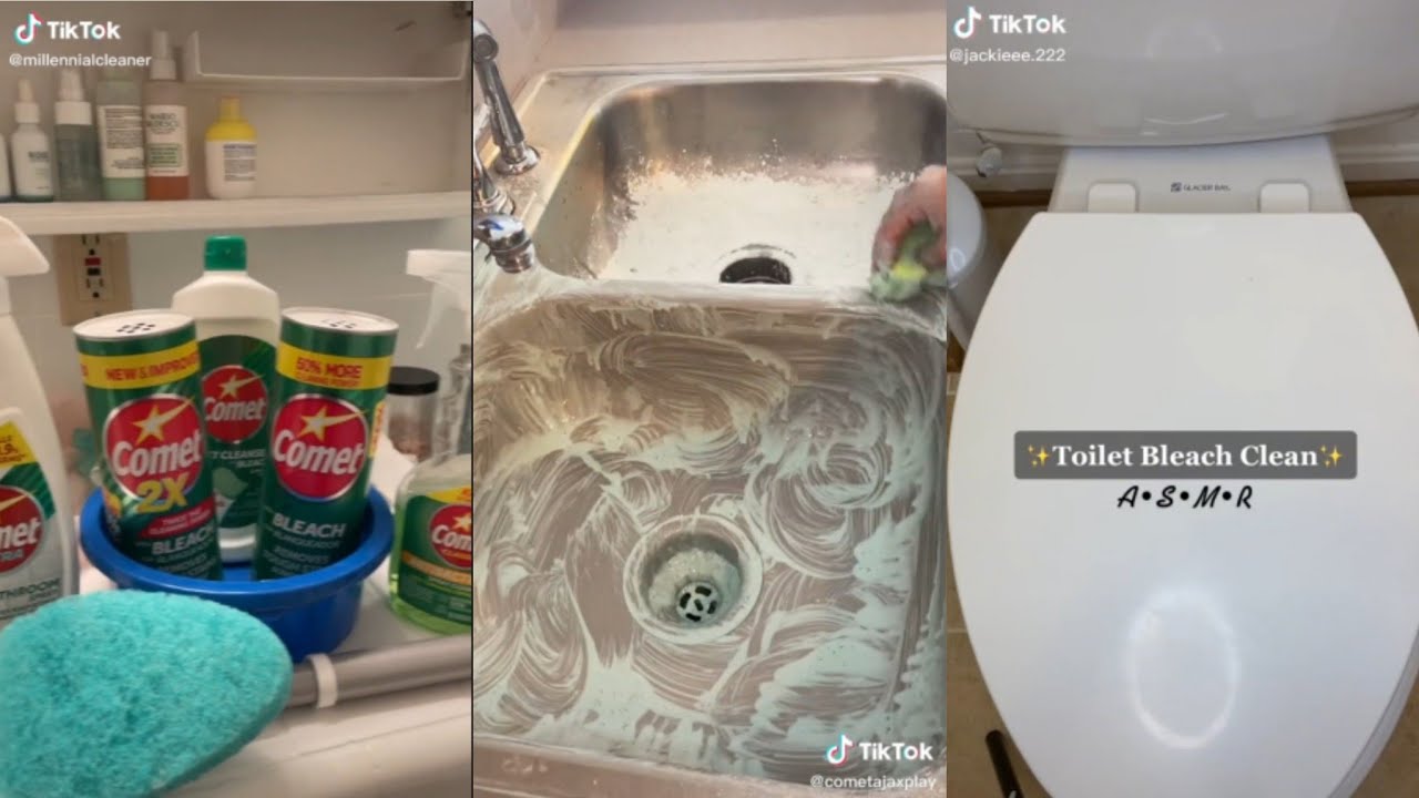 39th request: Scrubbing Sink, Toilet, Tub and Floor using Comet/Ajax/Bleach 🤤🤍
