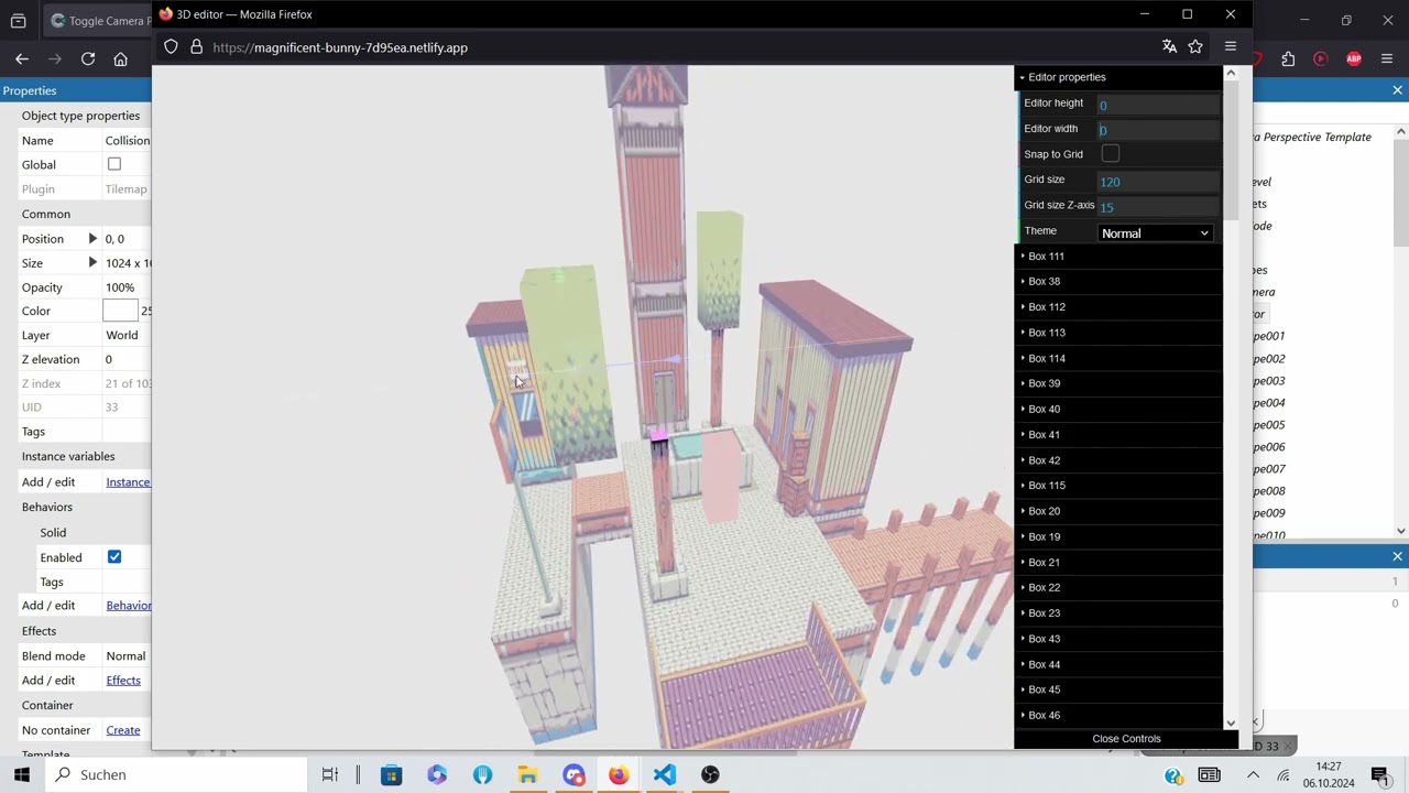 Construct 3 3D editor, Full template preview