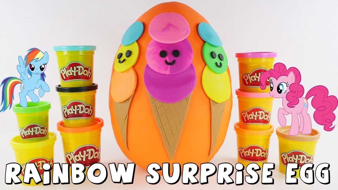 Rainbow Ice Cream Playdoh Surprise Egg | Toy Surprises by DCTC Amy Jo