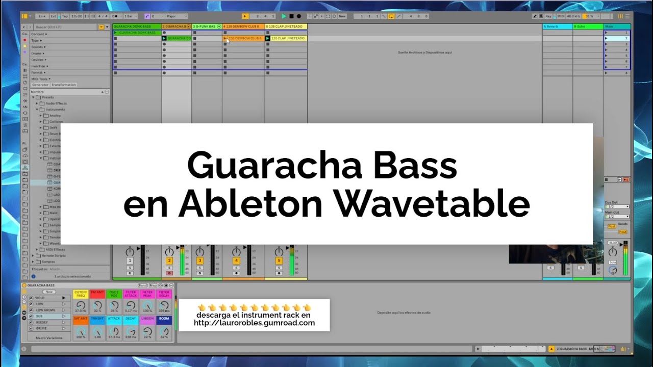 Cómo hacer un BASS de GUARACHA / TRIBAL estilo DONK en Ableton Wavetable