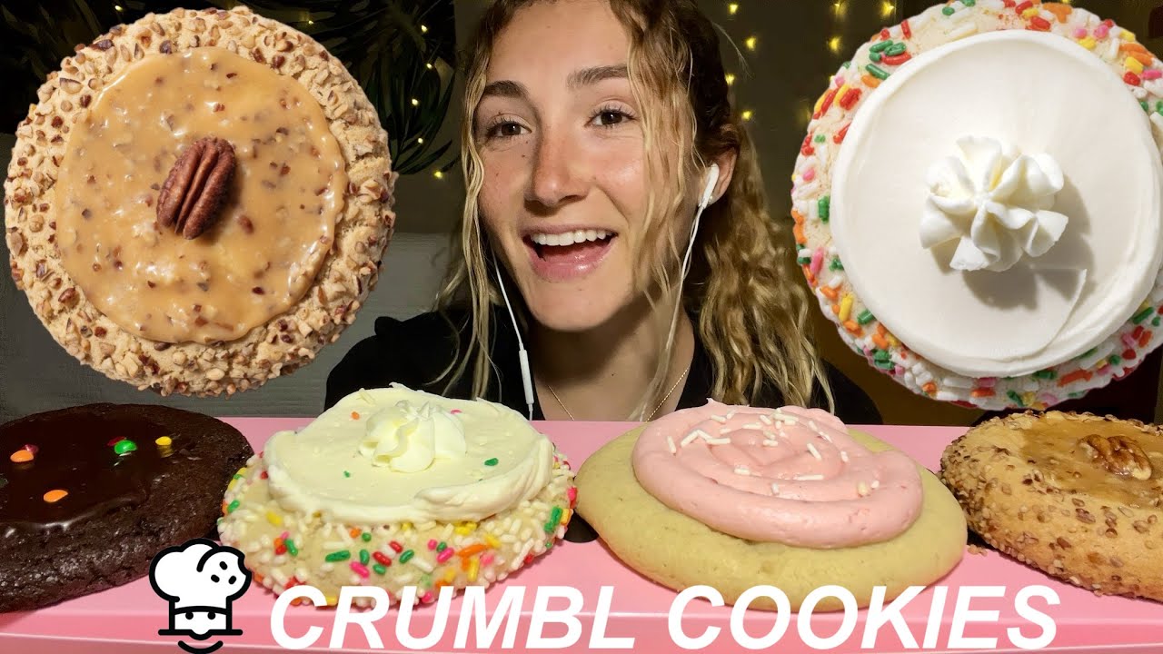 ASMR CRUMBL COOKIES mukbang and review | soft eating, mouth sounds, whispers 먹방
