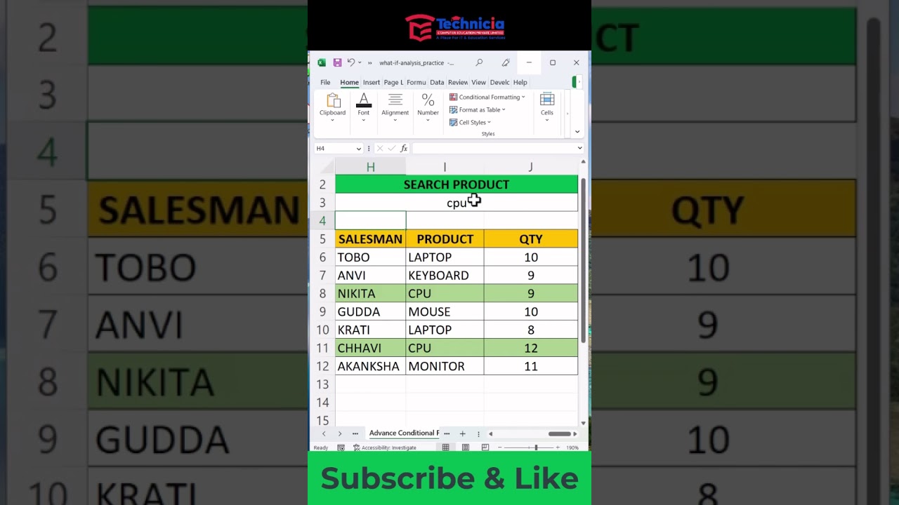 Advance Excel Conditional Formatting | highlighted cell with help of conditional formatting