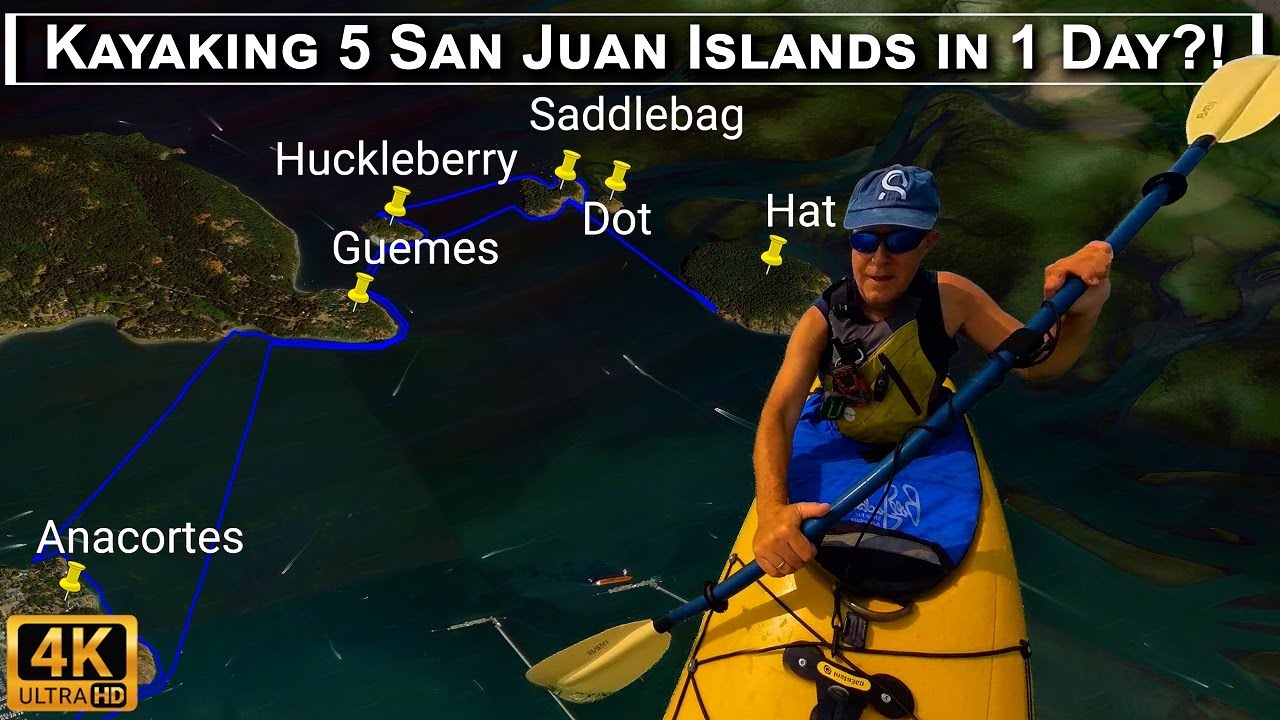 Kayaking 5 Beautiful San Juan Islands in 1 Day?! 4K UHD with Spectacular Aerials