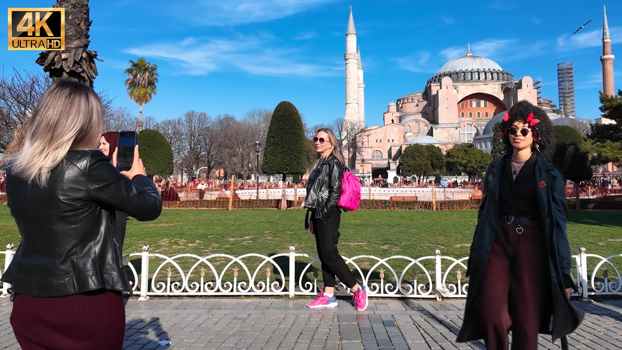 Istanbul Turkey City Center Walking Tour 4K UHD - Sultanahmet Old Town Tour Top Tourist Destinations