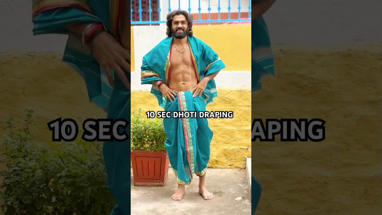 Easy dhoti 😍 #yt #ytshorts #dhoti #draping