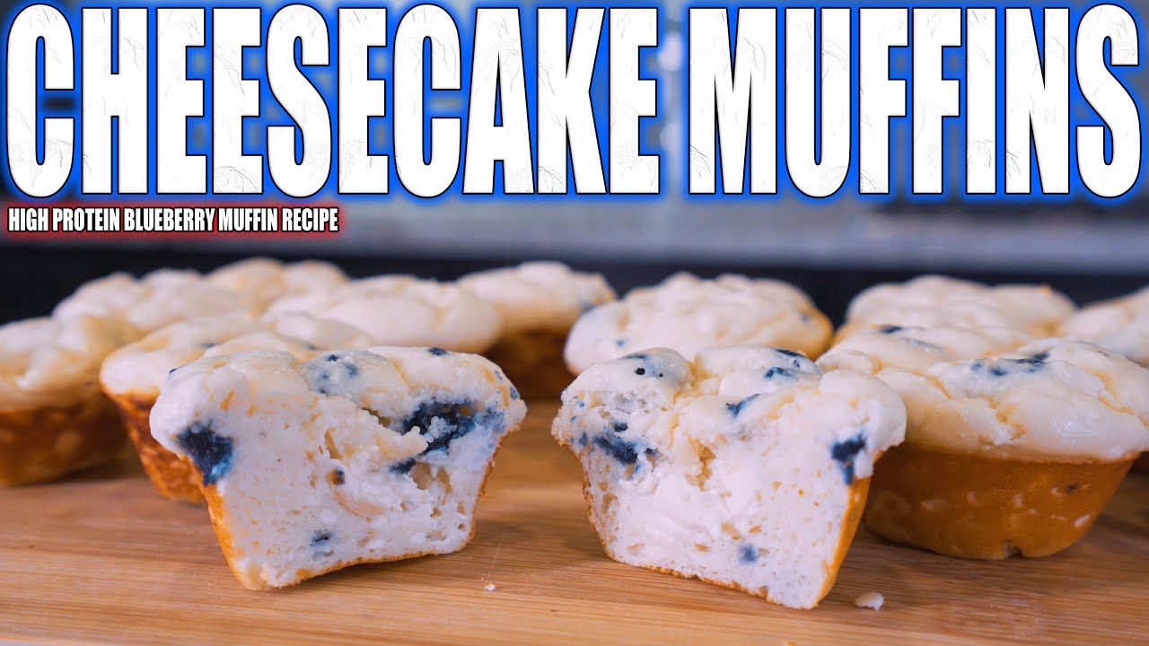 ANABOLIC BLUEBERRY CHEESECAKE MUFFINS | High Protein Bodybuilding Recipe