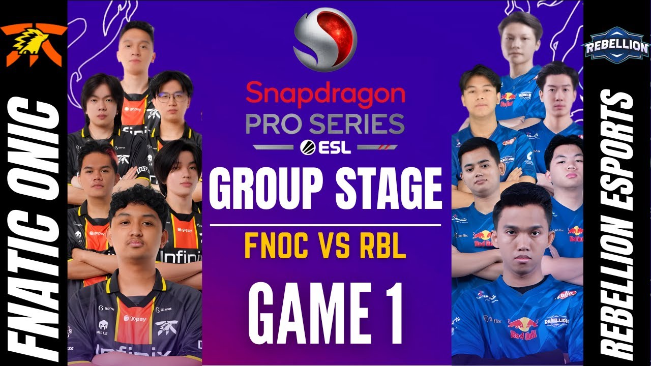 FNOC VS RBL | FNATIC ONIC vs REBELLION ESPORTS GAME 1 | SPS Mobile Challenge Finals Group Stage