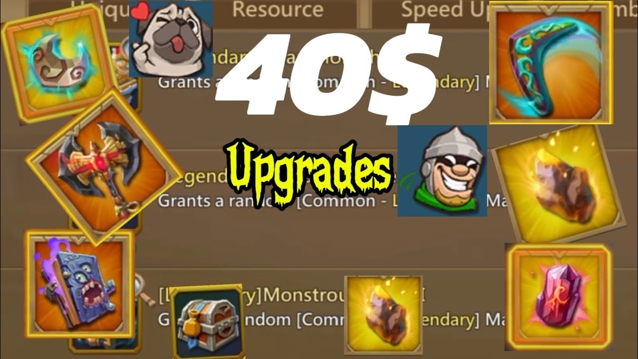 1k Monstrous chest opening - Upgrading war gear - Lords Mobile