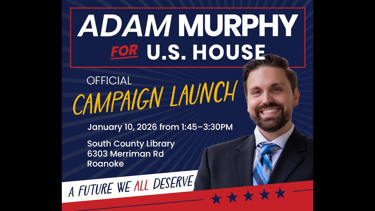 Democratic Primary Candidate, Adam Murphy running for Congress in Virginia's 9th District #swva