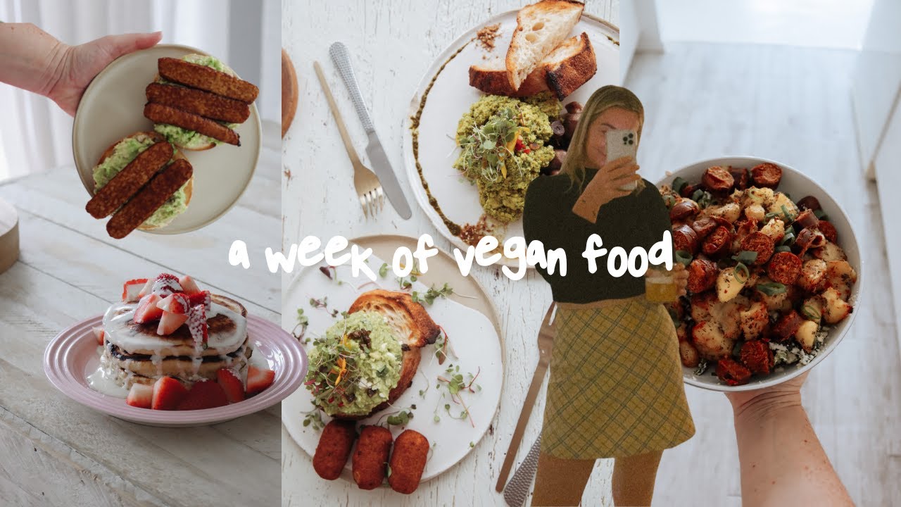 WHAT I EAT IN A WEEK - VEGAN! (easy + delicious food) 🍕🥑