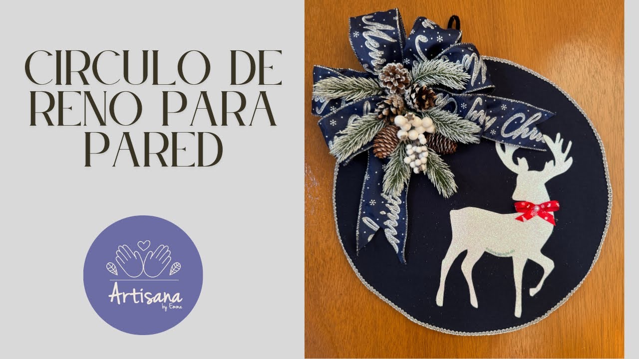 ¿Eres más de adornos navideños sencillos y elegantes? ¡Este círculo de reno es para ti!