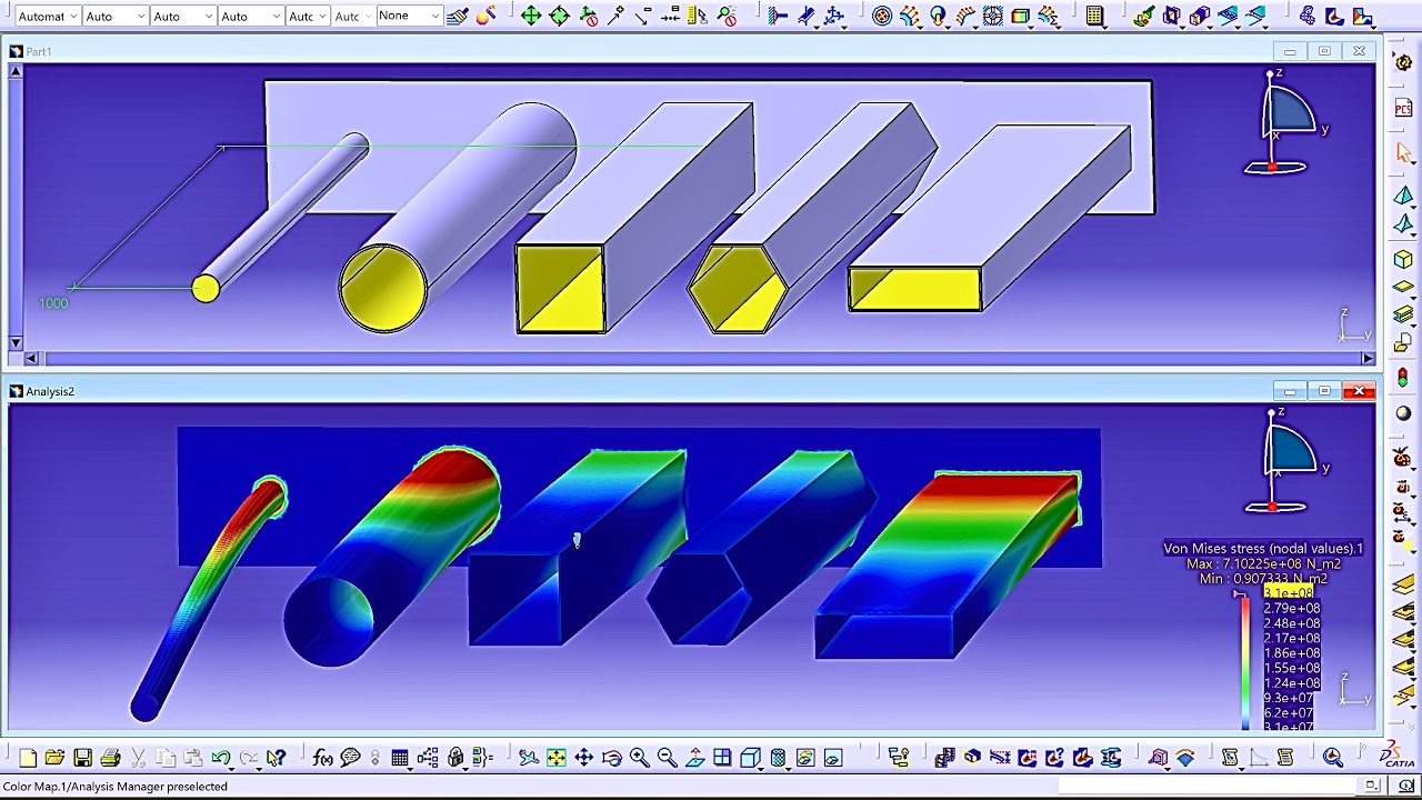 Which Tube Shape Is Strongest for Bending? | CATIA V5 Finite Element Analysis (FEA) Tutorial ⚙️