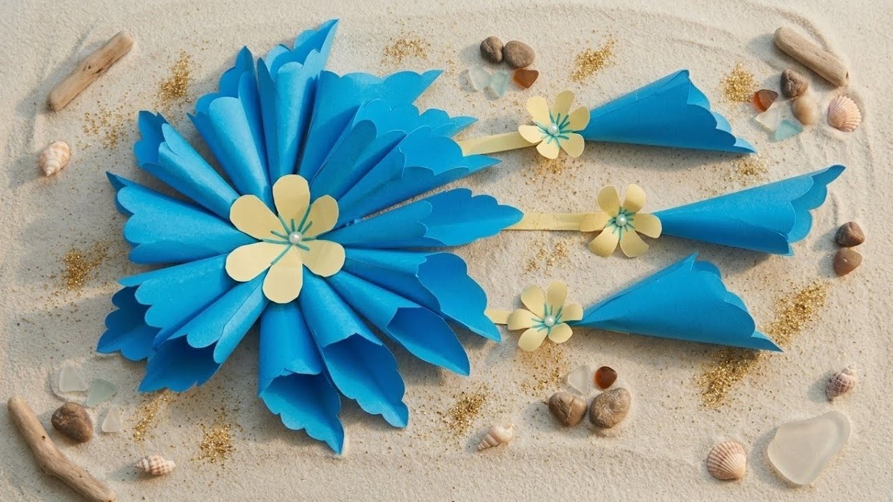 New!Easy Paper Wall Hanging Idea |Flower Wall Hanging Using A4 Size Paper Sheet |Paper Home Decor