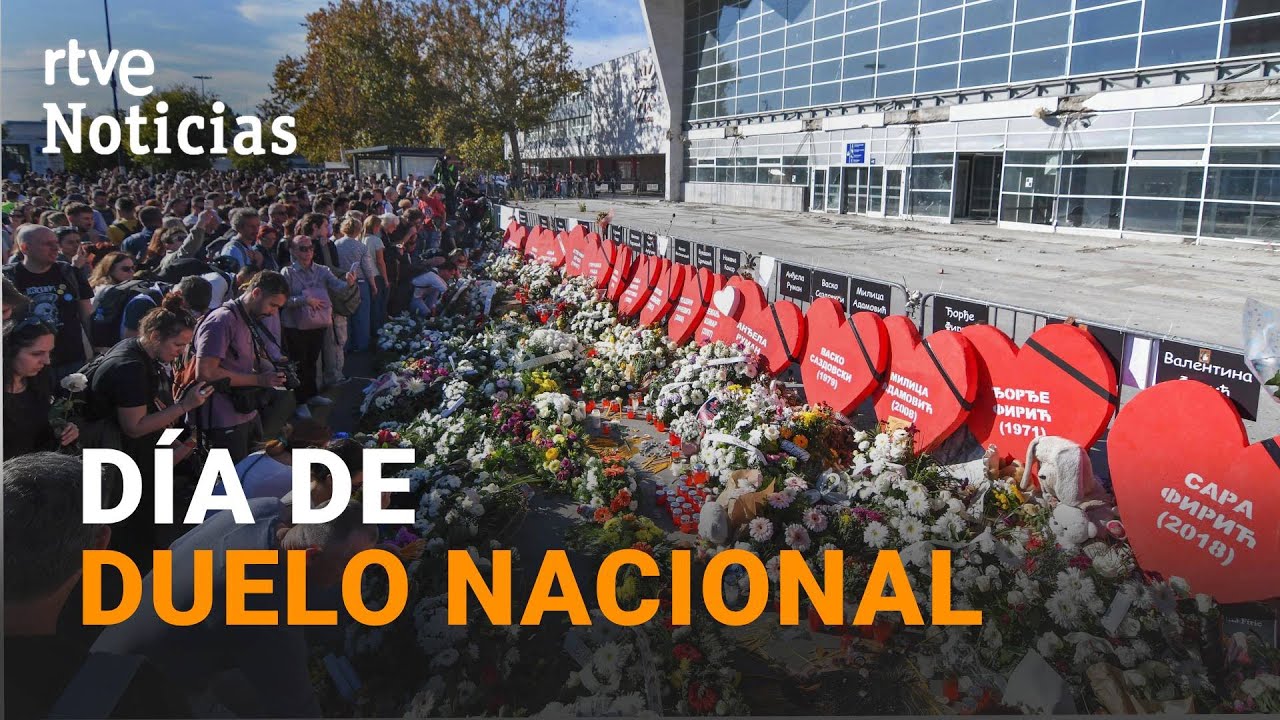 SERBIA: MILES de PERSONAS se MANIFIESTAN en RECUERDO de las VÍCTIMAS de NOVI SAD I RTVE Noticias