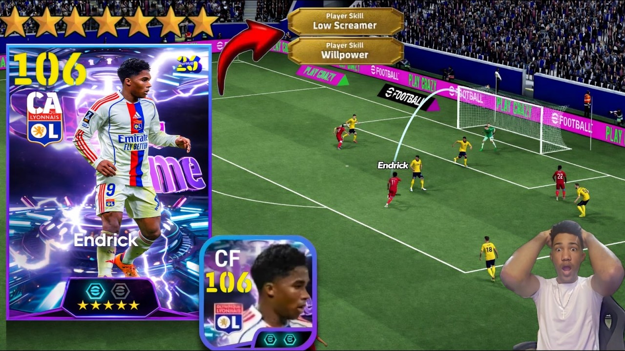 Endrick has the best finishing ability and has become a starter in eFootball 2026 Mobile.