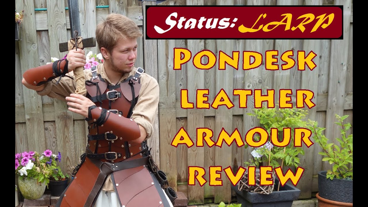 [StatusLARP] #12 Review Pondesk leather armour [PAULDRON GIVEAWAY!!!]