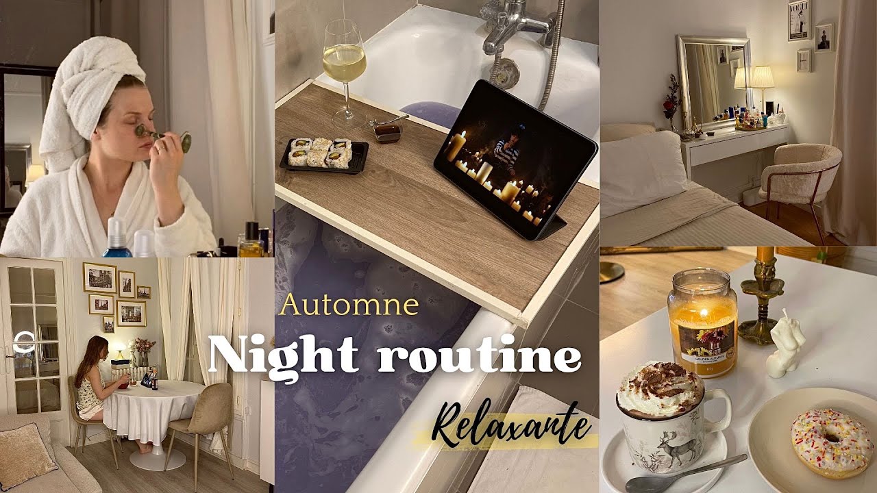 Night Routine d’Automne relaxante 🧖🏼‍♀️☕️🍂| Cocooning, skincare, hair routine, bain, ROUTINE SOIR