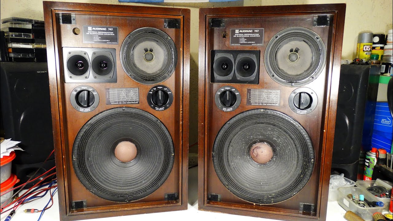BAFLES SPEAKERS AUDINAC 747 ARGENTINA 1978 RESTAURACION P3/3