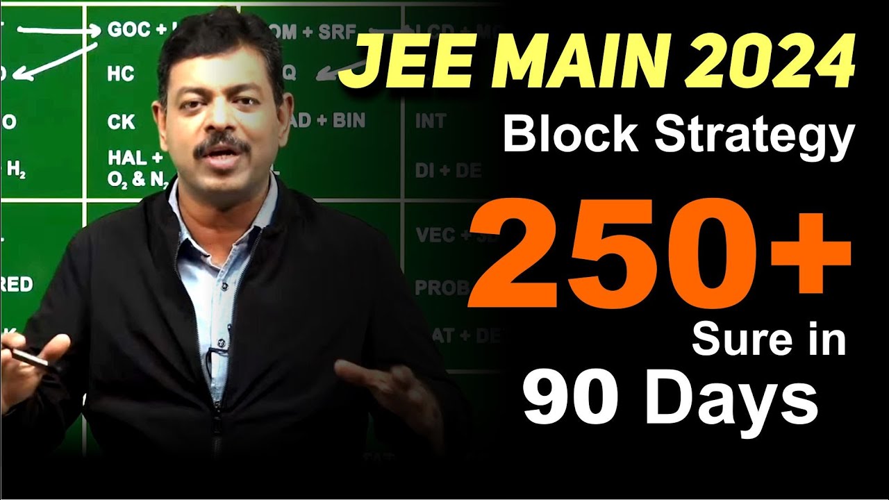 JEE Main 2024 Block Strategy | 250+ Sure in 90 days Study Plan