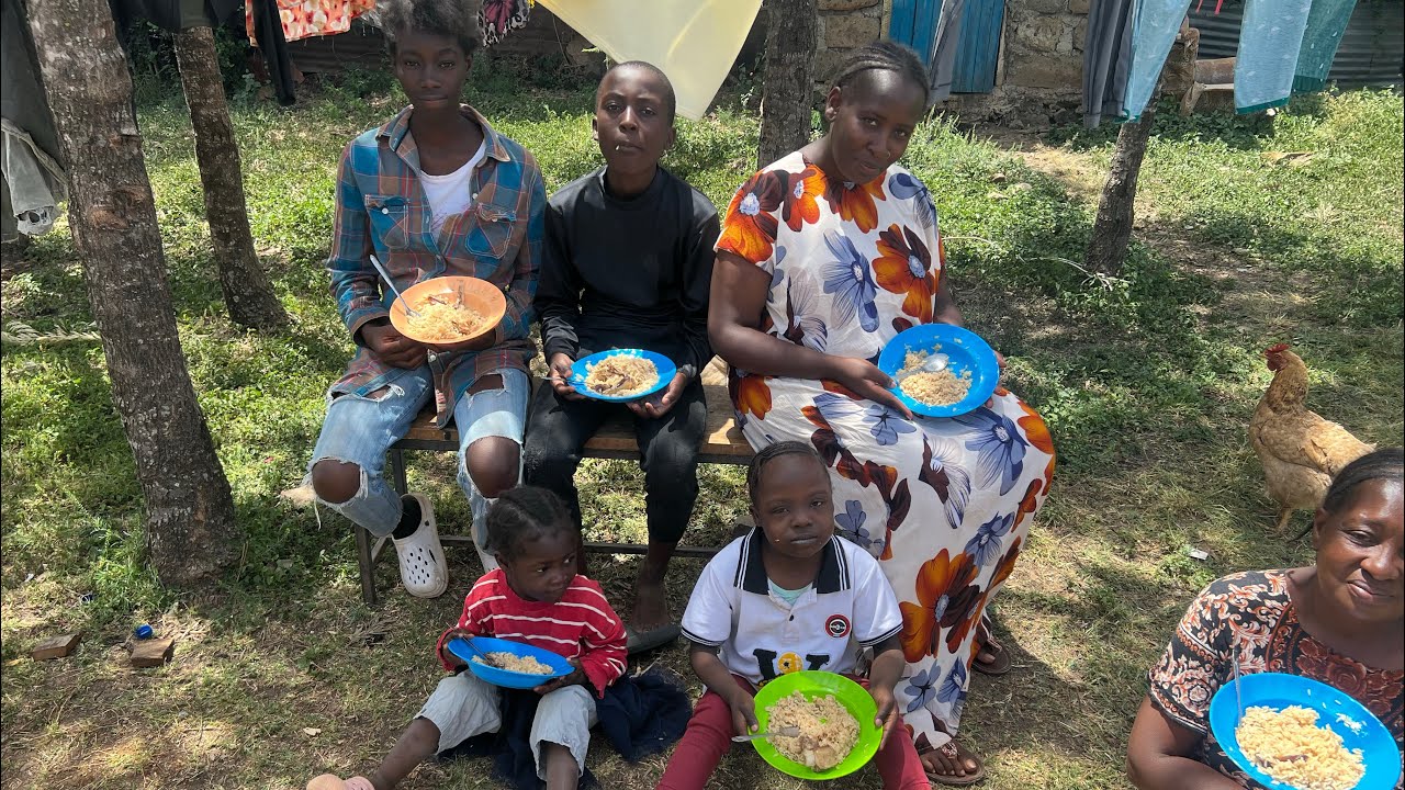 Cooking Pilau the Traditional Way in an African Village 