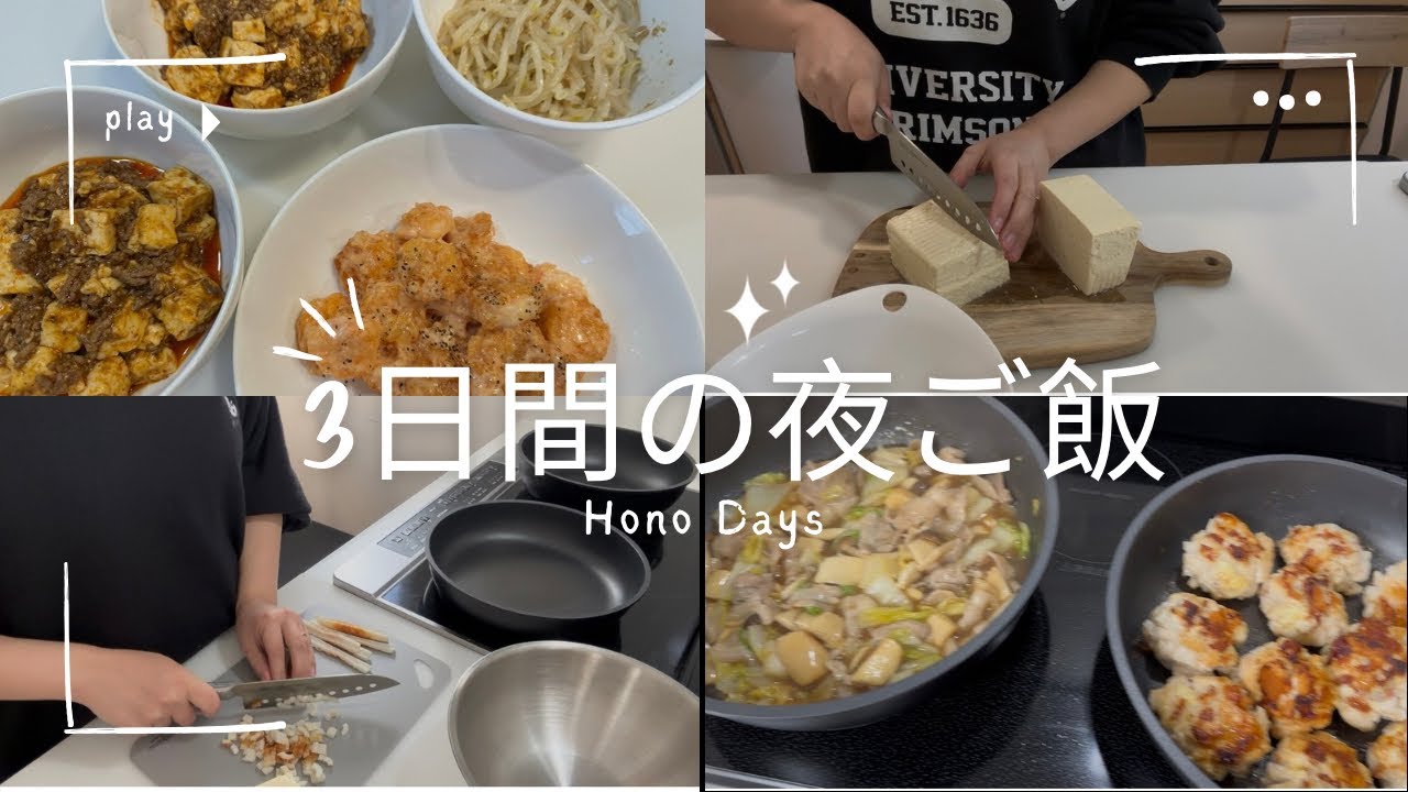 #4 3日間の夜ご飯作り/20代/1児の新米ママ