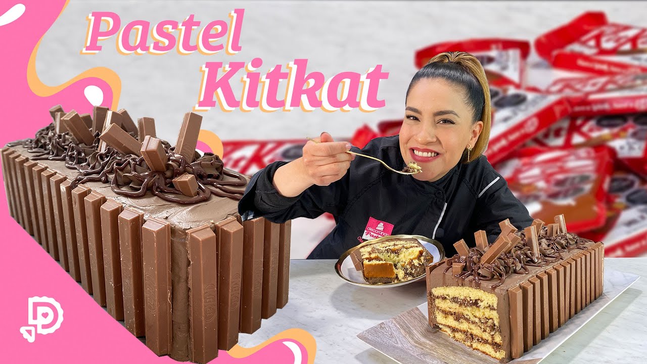 COMO HACER UN DELICIOSO PASTEL DE KIT KAT🍫✨