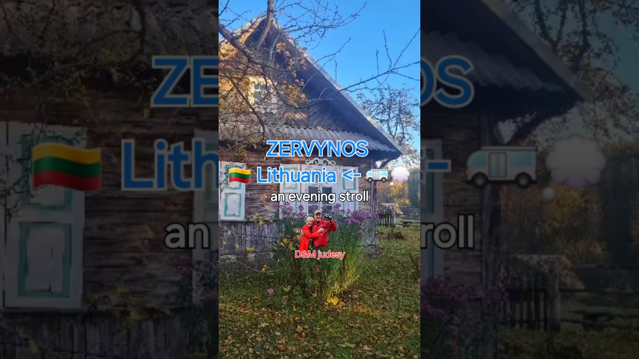 Quiet Autumn Evening Zervynos, LITHUANIA 🇱🇹 | Living Ethnographic Village | Slow Retired Travel ASMR