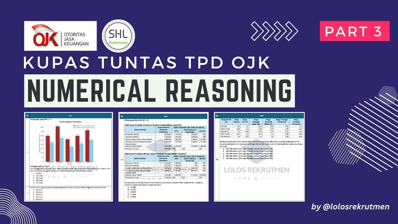 Kupas Tuntas Tes Potensi Dasar PCS & PCT OJK | Pembahasan Numerical Reasoning SHL | Tes Numerik