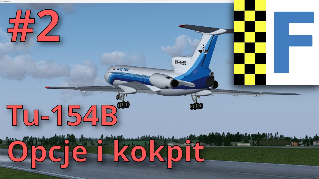 Tu-154B #2 - opcje i kokpit | FlightGear 2020 (101)