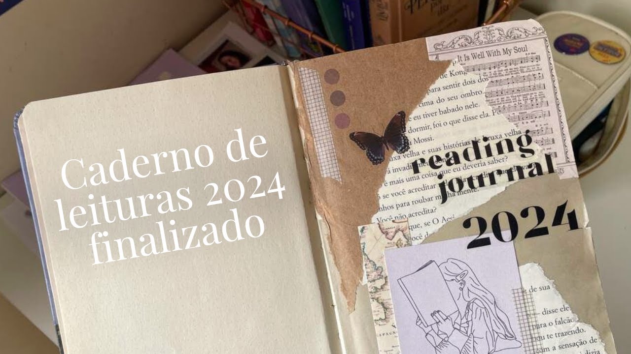 TOUR PELO MEU CADERNO DE LEITURAS 2024 FINALIZADO | reading journal