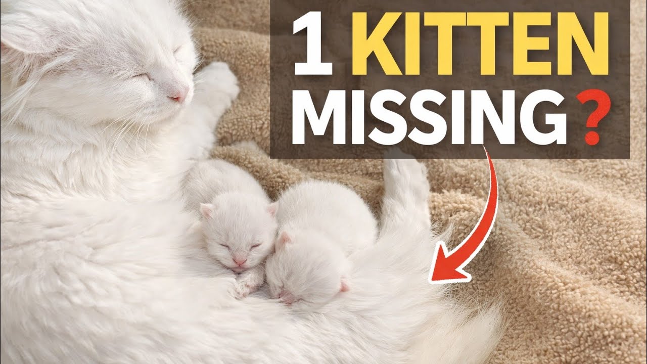 Cat Delivered 3 Kittens… But Only 2 Were There 😳