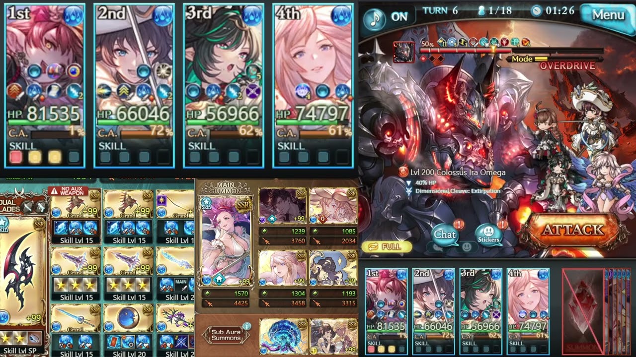 GBF: Ange (SSR) Test (Colossus Ira Omega) (Full Auto)