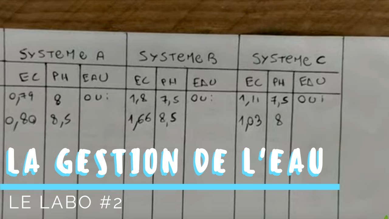 Les mesures quotidiennes : EC pH EAU - LE LABO DE NICO #2